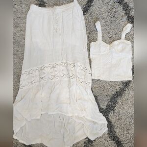 Aeropostale matching maxi skirt & crop top set